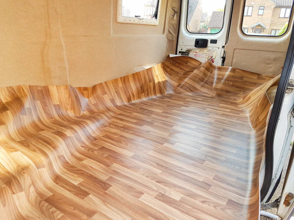 Van Conversion - Installing Lino Flooring in a Campervan