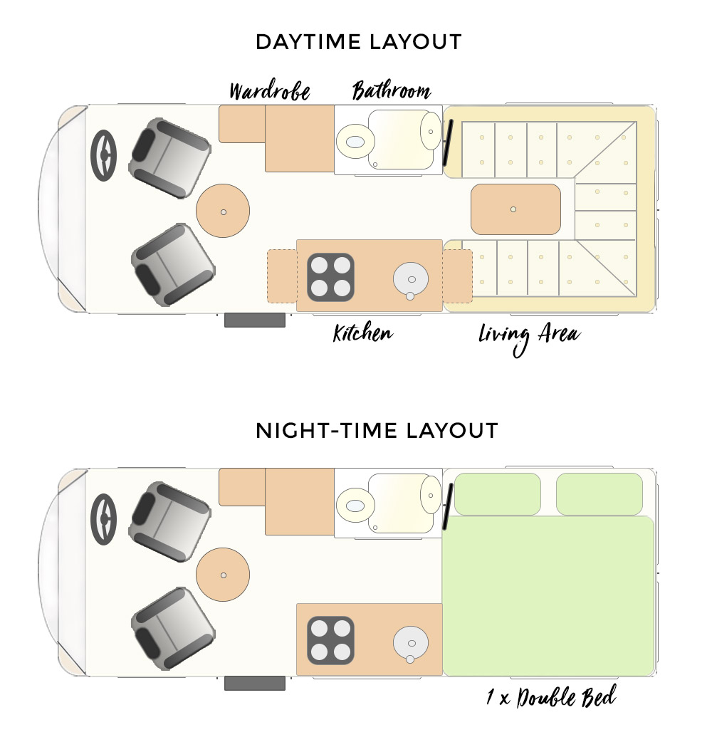 Fiat Ducato Campervan Conversion Layout