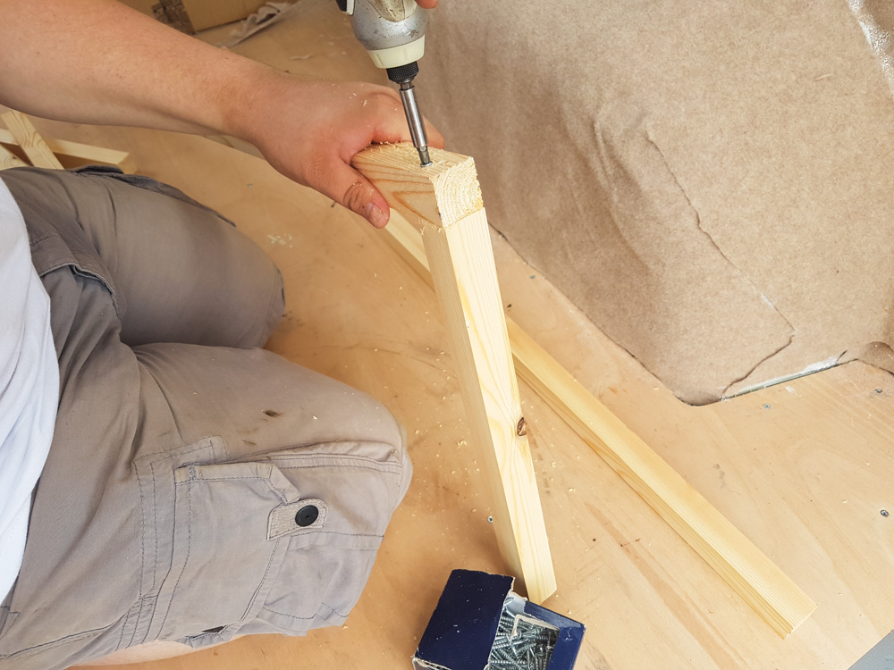 Building a campervan bedframe