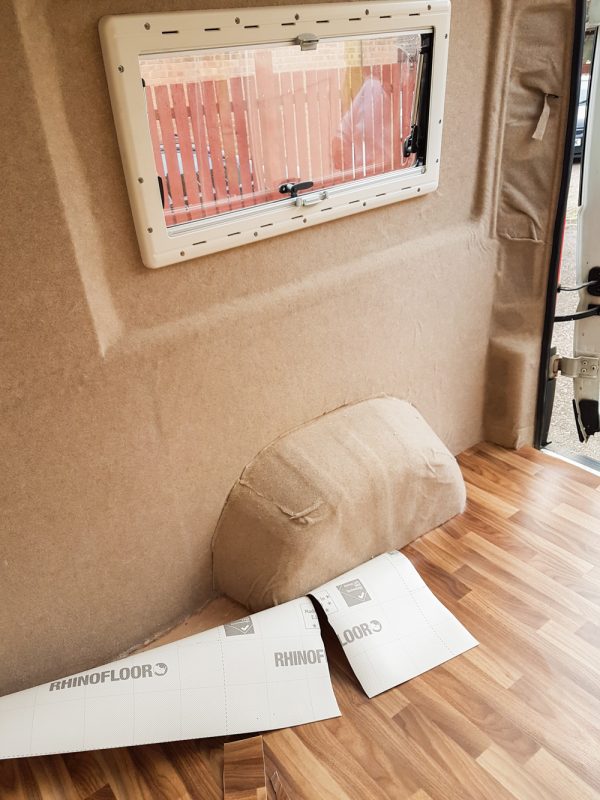 Van Conversion Installing Vinyl Flooring Adventures in a Camper
