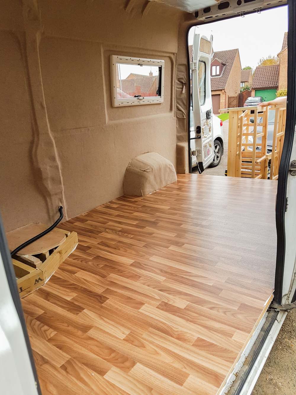 Van Conversion Installing Vinyl Flooring Adventures In A Camper