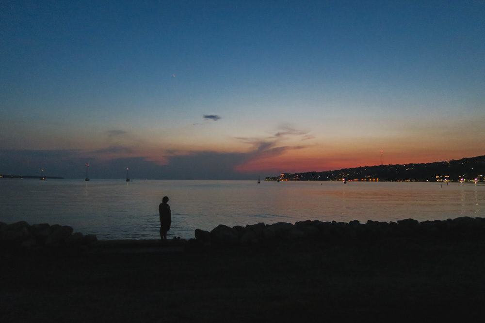 Beach in Slovenia near Piran