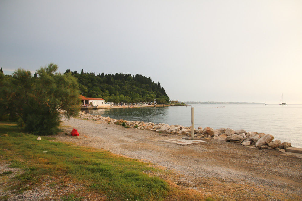 Beach in Slovenia near Piran