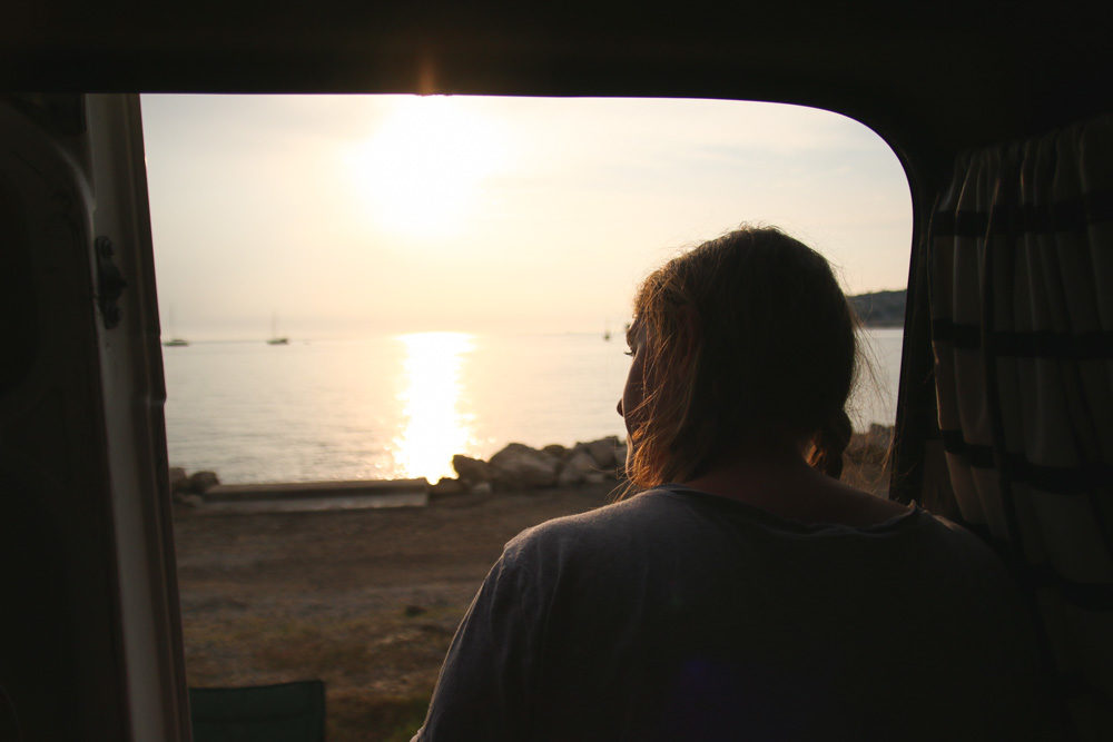 Campsite at Beach in Slovenia near Piran