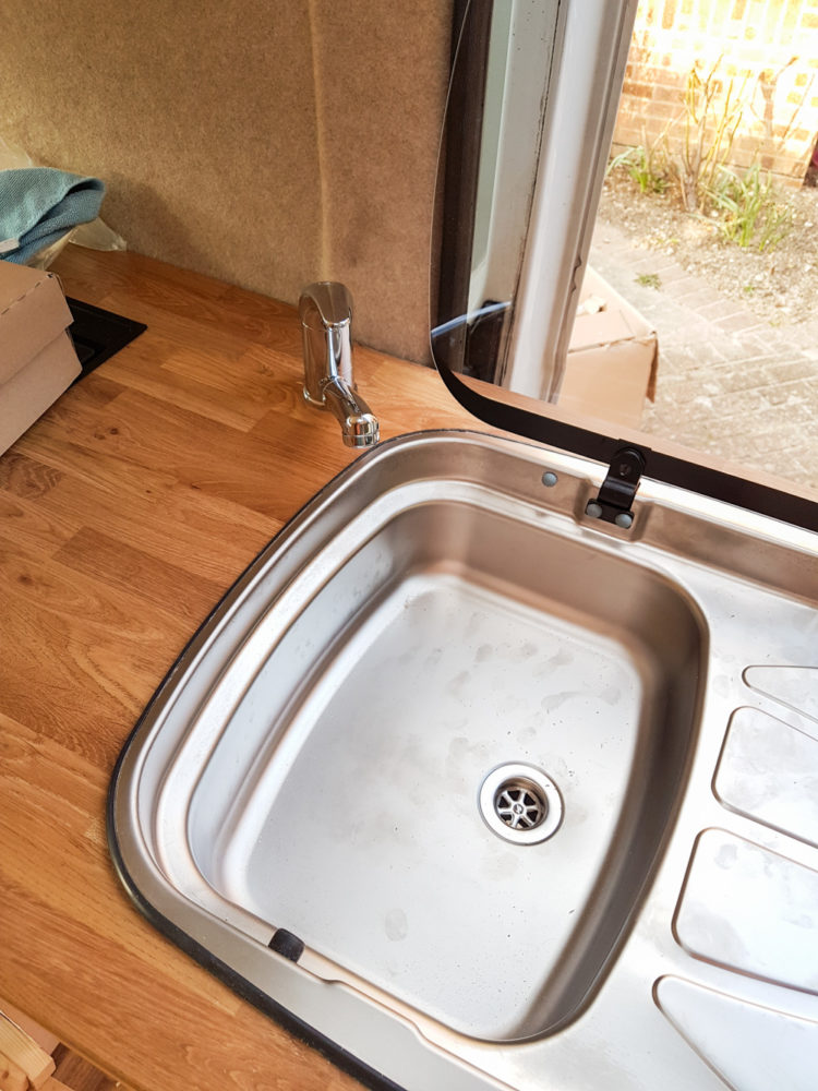 Campervan Conversion - Building the Kitchen Sink Installation