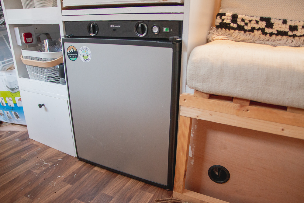 fitting a fridge in a campervan