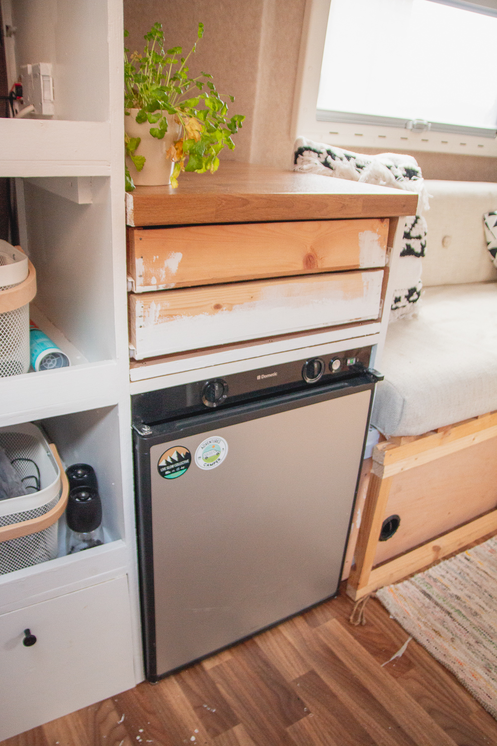 fitting a fridge in a campervan