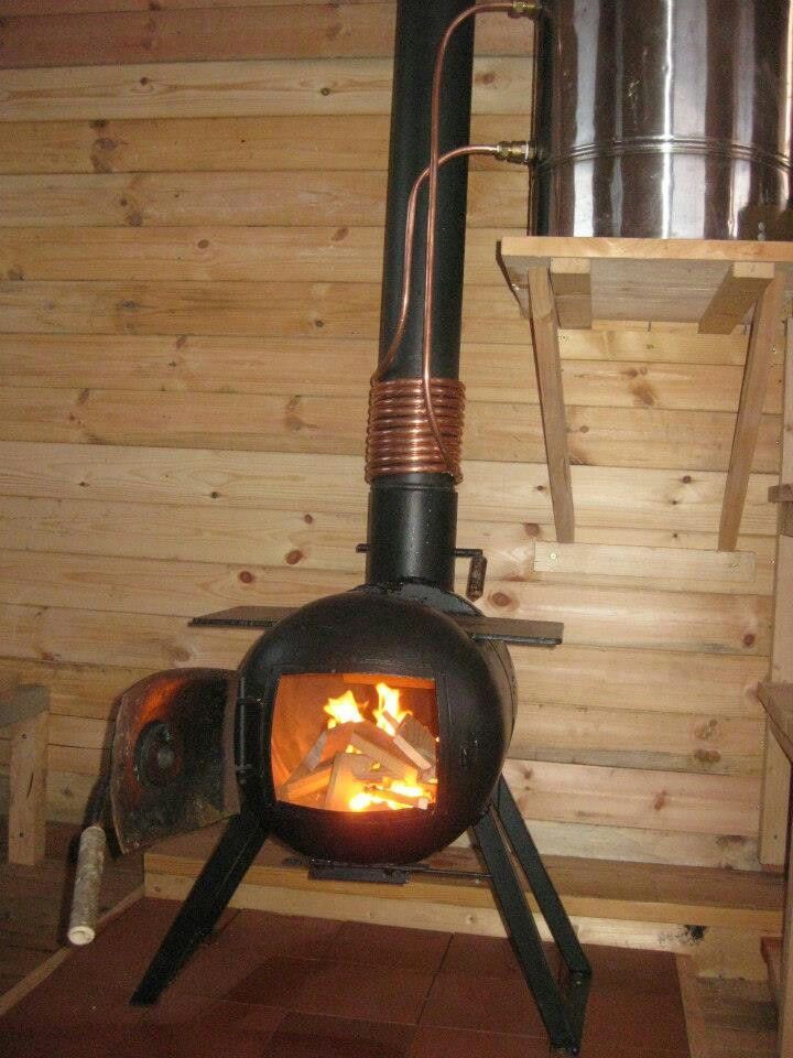 log burner water heater