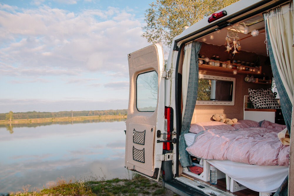 Campervan at a Lake in Slovakia